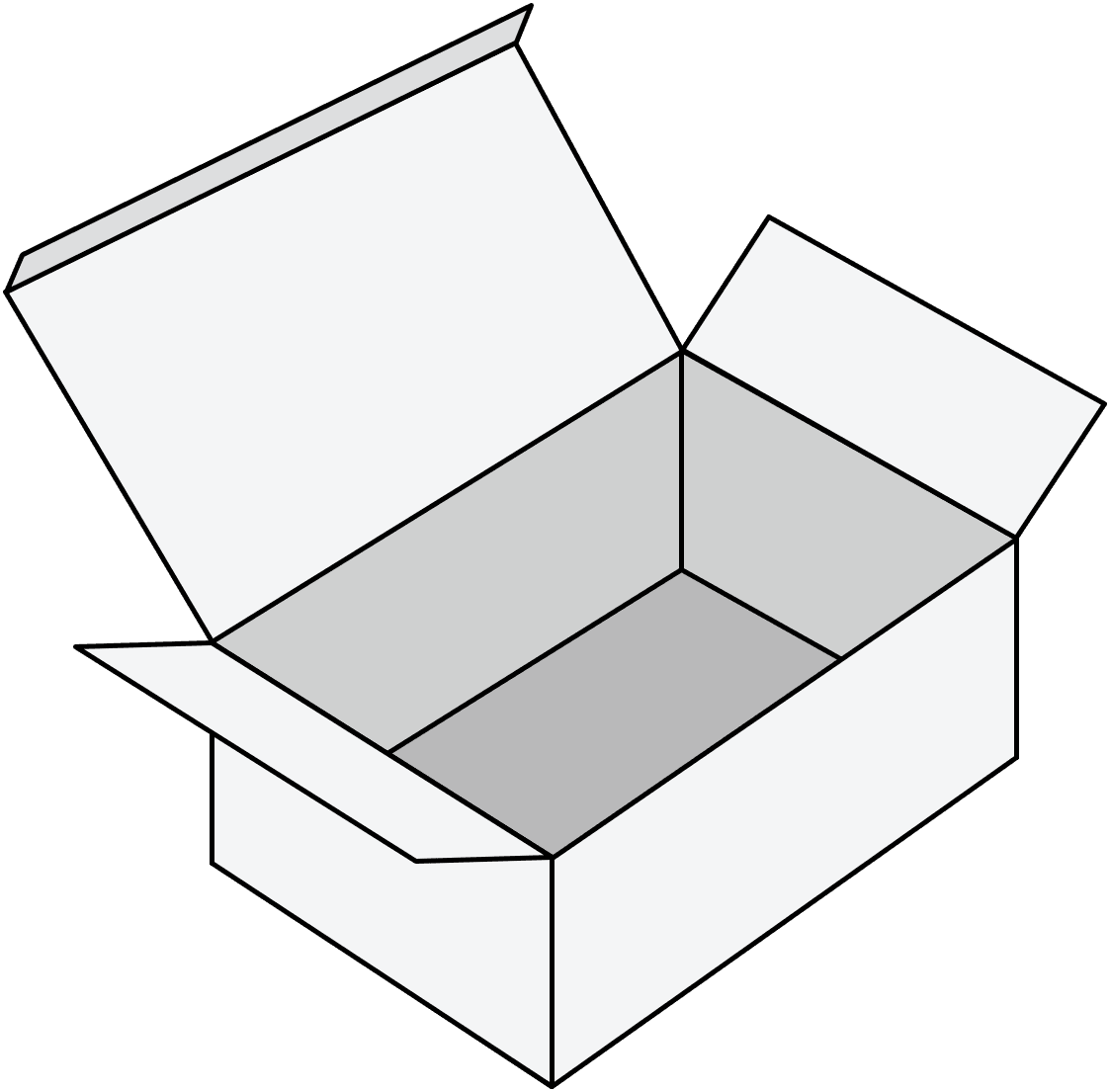 한양인팩 맞뚜껑형 단상자 박스 구조 일러스트