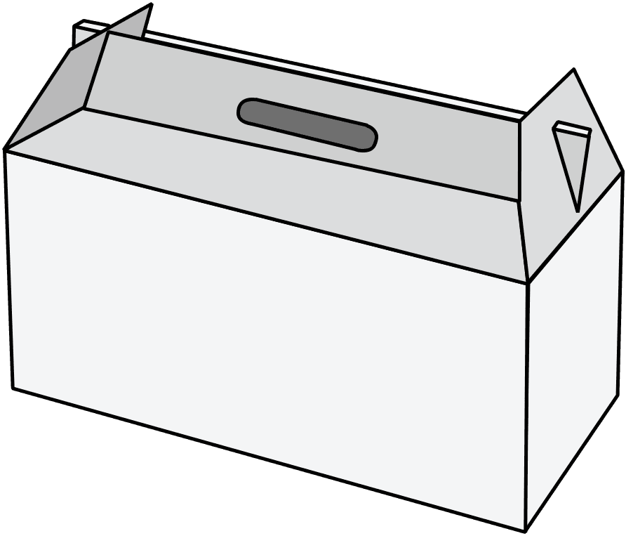 한양인팩 캐리어박스 박스 구조 일러스트