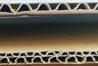 골판지 이중구조 단면 실사 사진